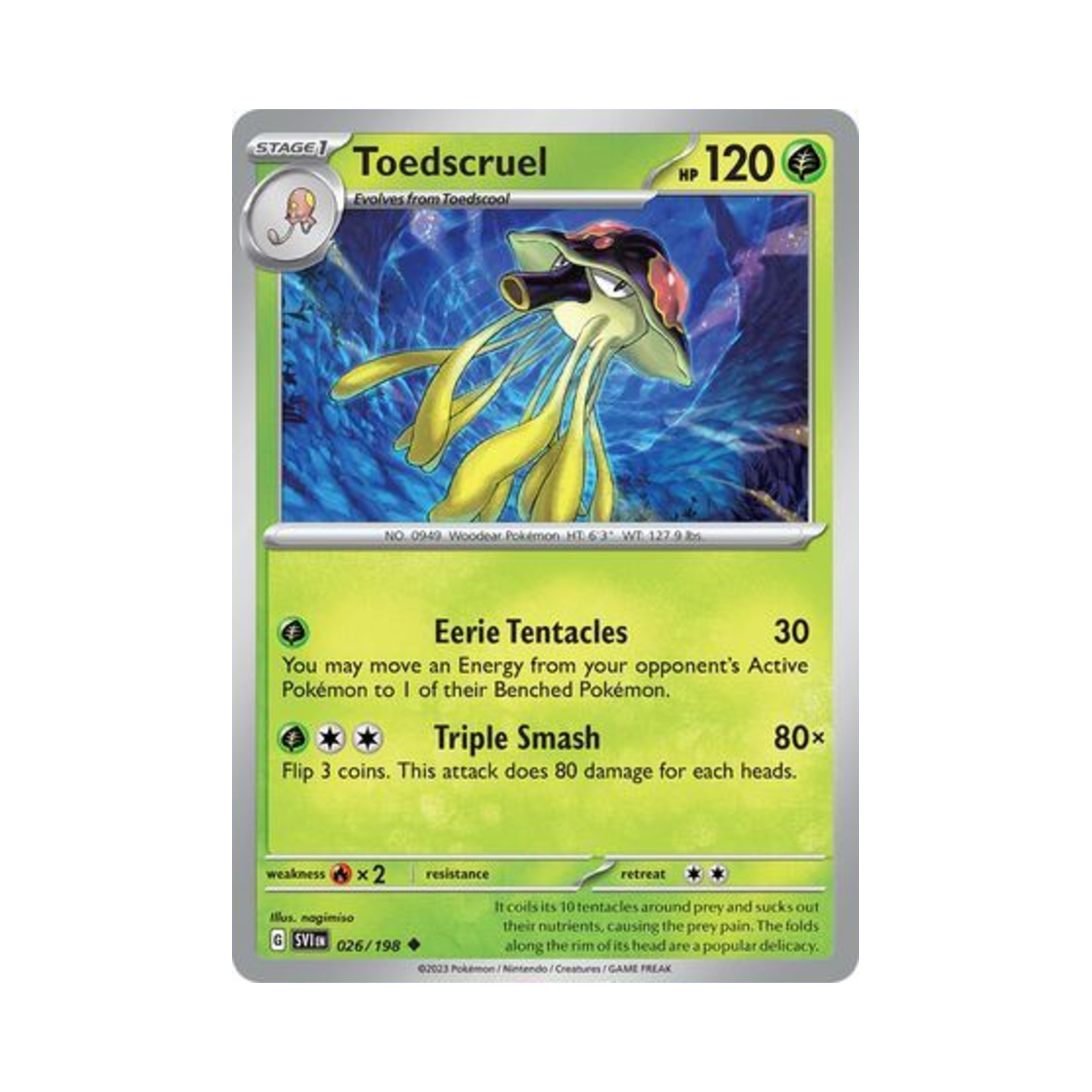 포켓몬 TCG 육파리 U 스칼렛 & 바이올렛 (영문판)(Pokemon TCG Toedscruel U Scarlet & Violet (English Ver.)) - 1