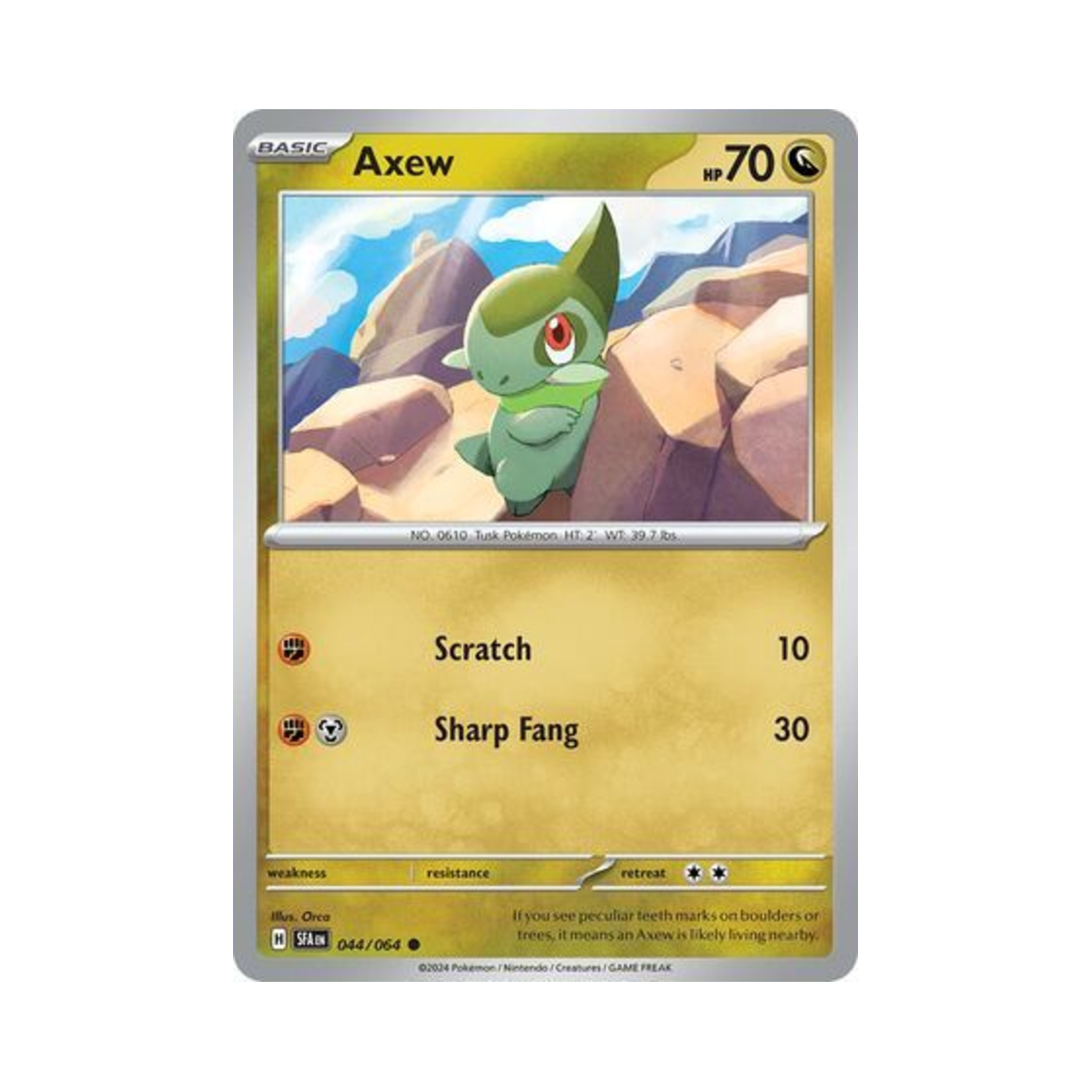 포켓몬 TCG 터검니 C 슈라우디드 페이블 (영문판)(Pokemon TCG Axew C Shrouded Fable (English Ver.)) - 1