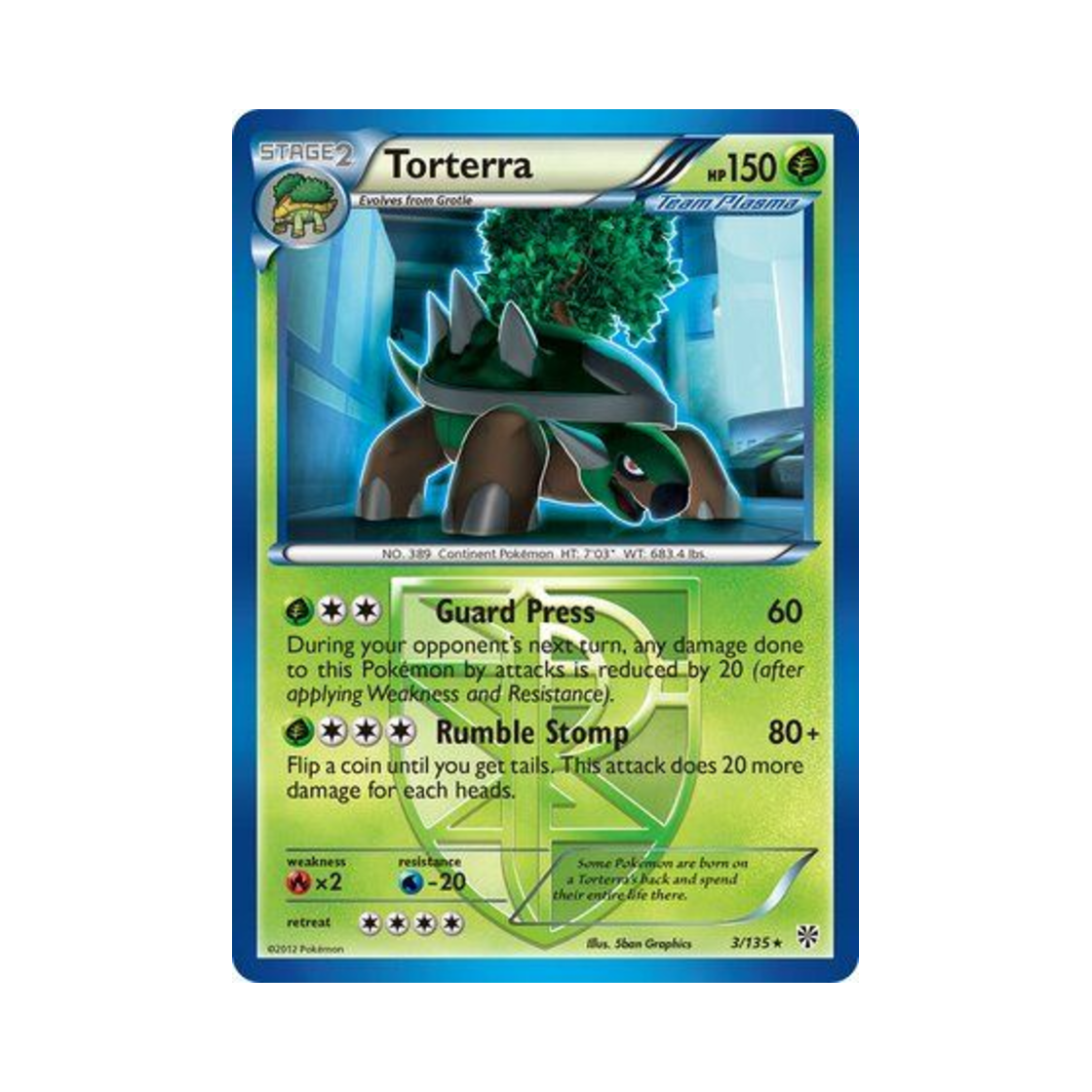 포켓몬 TCG 토대부기 R 플라스마 스톰 (영문판)(Pokemon TCG Torterra R Plasma Storm (English Ver.)) - 1