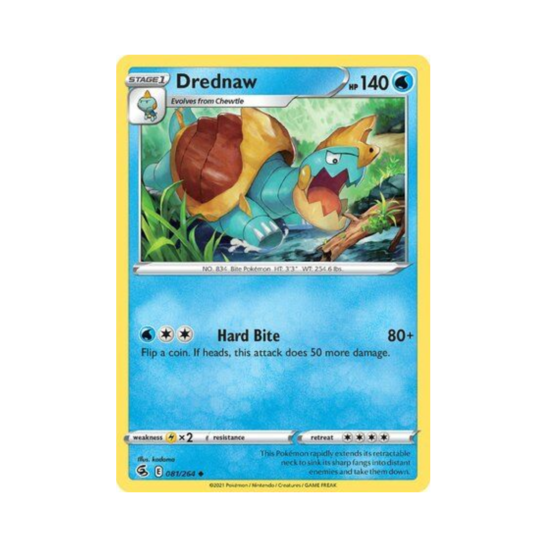 포켓몬 TCG 갈가부기 U 퓨전 스트라이크 (영문판)(Pokemon TCG Drednaw U Fusion Strike (English Ver.)) - 1