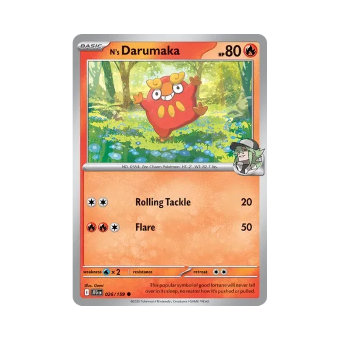 포켓몬 TCG N의 달막화 C 저니 투게더 (영문판)(Pokemon TCG N's Darumaka C Journey Together (English Ver.)) - 1