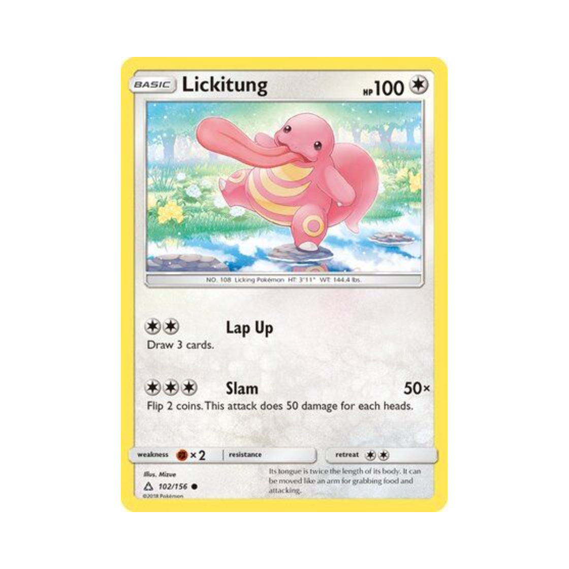 포켓몬 TCG 내루미 C 울트라 프리즘 (영문판)(Pokemon TCG Lickitung C Ultra Prism (English Ver.)) - 1