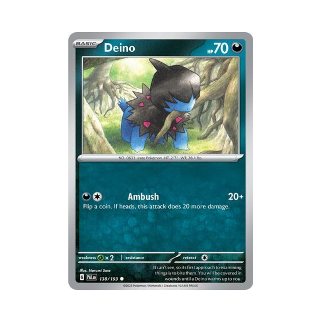 포켓몬 TCG 모노두 C 팔데아 이볼브드 (영문판)(Pokemon TCG Deino C Paldea Evolved (English Ver.)) - 1