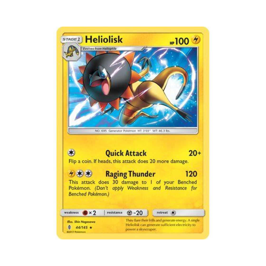 포켓몬 TCG 일레도리자드 R 가디언스 라이징 (영문판)(Pokemon TCG Heliolisk R Guardians Rising (English Ver.)) - 1