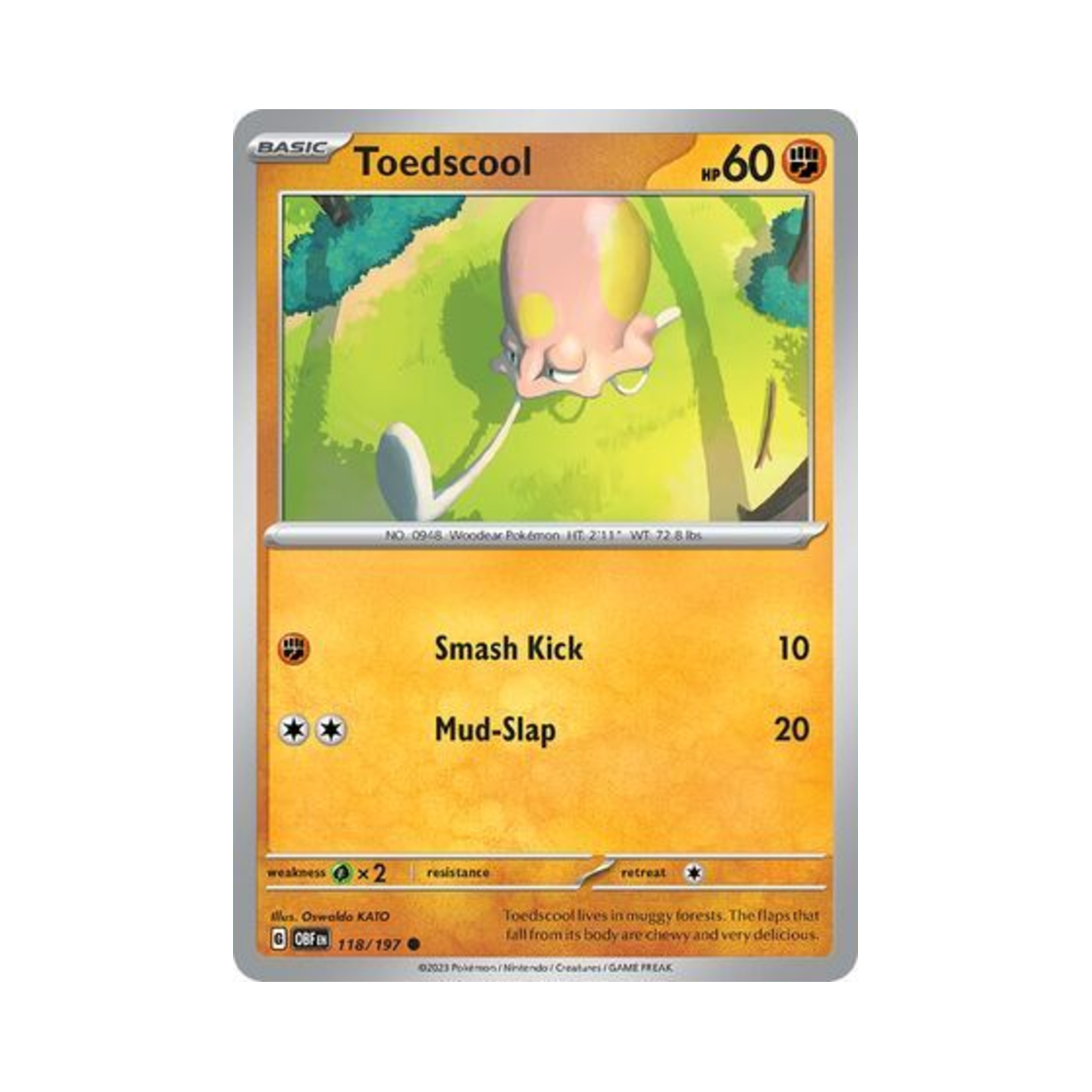 포켓몬 TCG 들눈해 C 옵시디언 플레임즈 (영문판)(Pokemon TCG Toedscool C Obsidian Flames (English Ver.))
