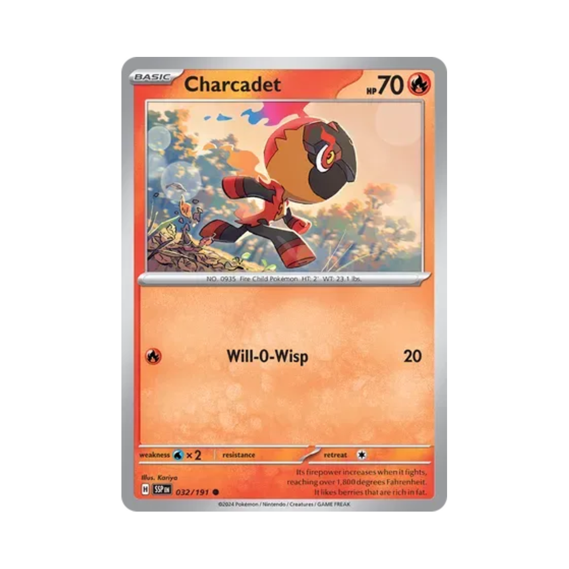 포켓몬 TCG 카르본 C 서징 스파크 (영문판)(Pokemon TCG Charcadet C Surging Sparks (English Ver.))