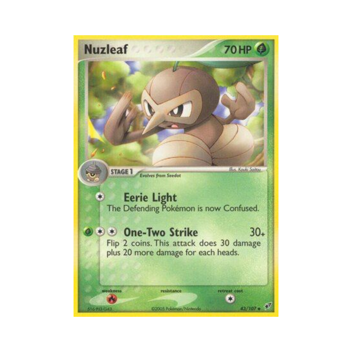 포켓몬 TCG 잎새코 U EX 테오키스 (영문판)(Pokemon TCG Nuzleaf U EX Deoxys (English Ver.)) - 1