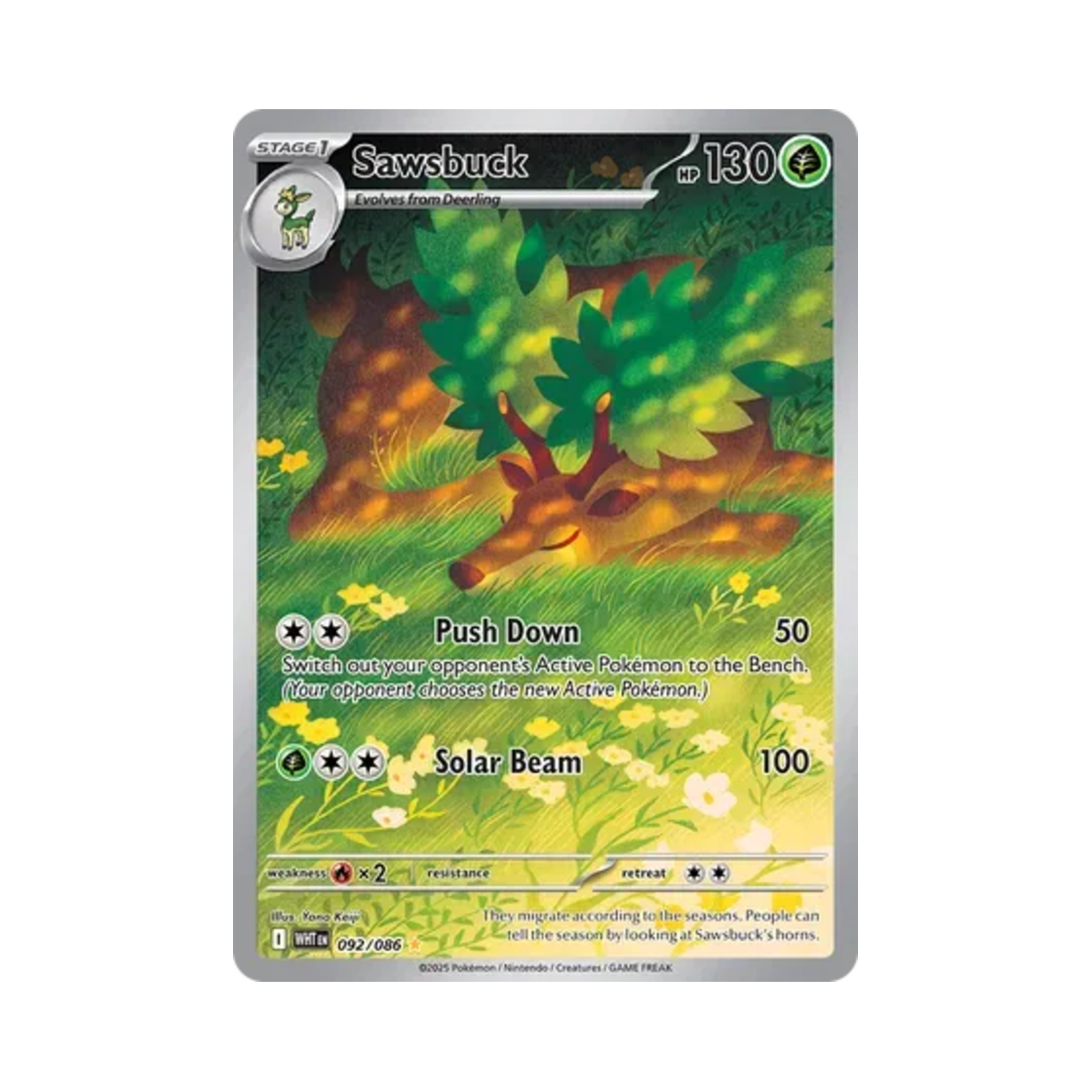 포켓몬 TCG 바라철록 IR 화이트플레어 (영문판)(Pokemon TCG Sawsbuck IR White Flare (English Ver.))