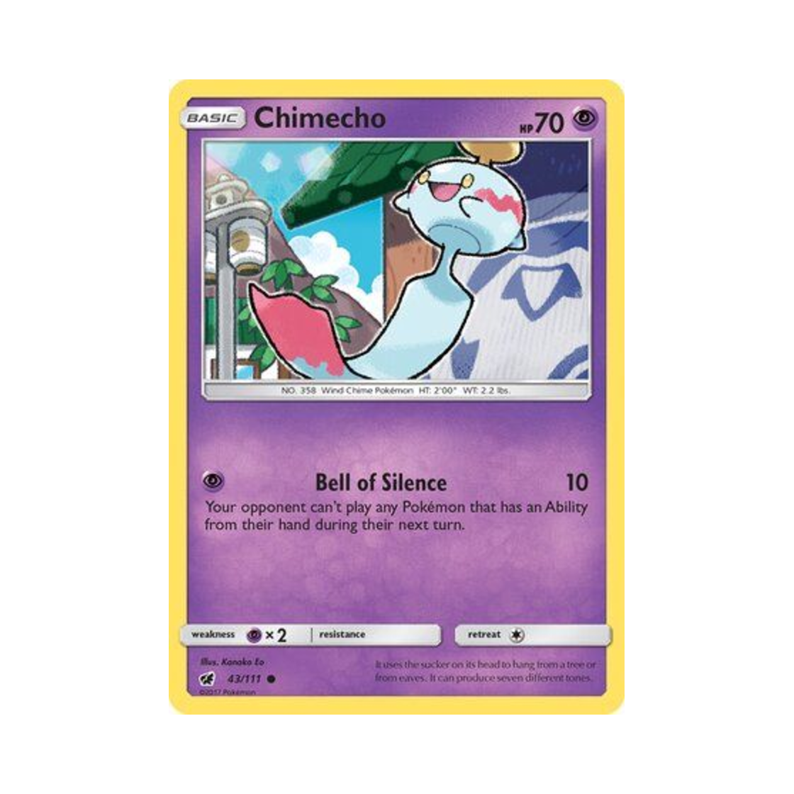 포켓몬 TCG 치렁 C 크림슨 인베이전 (영문판)(Pokemon TCG Chimecho C Crimson Invasion (English Ver.)) - 1