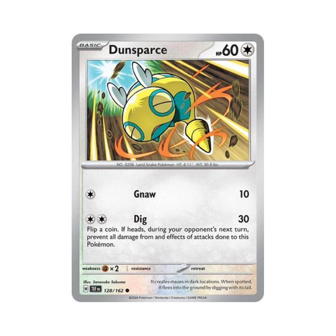 포켓몬 TCG 노고치 C 템포럴 포시스 (영문판)(Pokemon TCG Dunsparce C Temporal Forces (English Ver.)) - 1