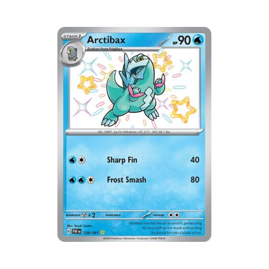 포켓몬 TCG 드니꽁 SR 팔데아 페이트 (영문판)(Pokemon TCG Arctibax SR Paldean Fates (English Ver.)) - 1