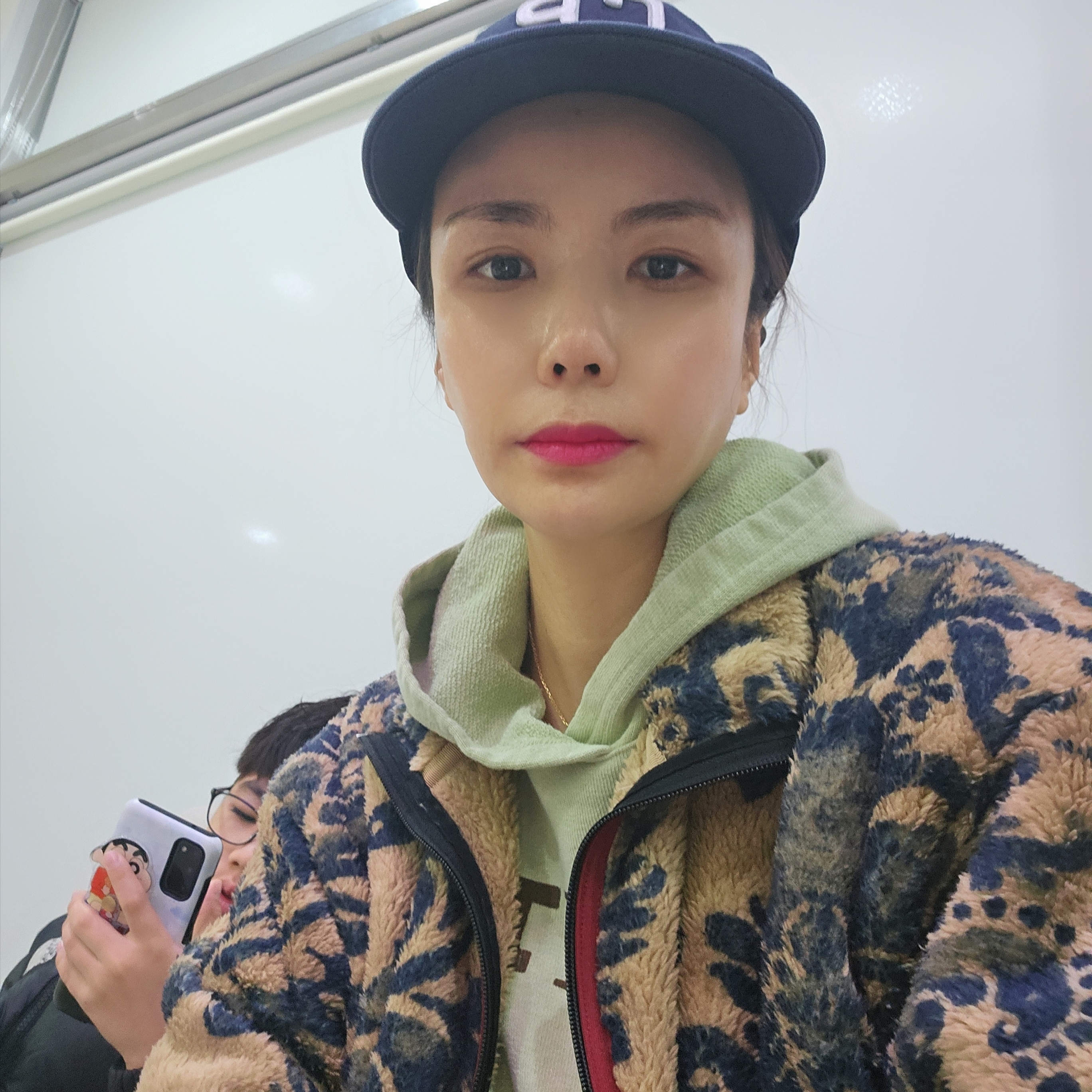 Kapital Fleece Hooded Sweatshirt Speakeasy Kapital Pt Mint, Kapital Damask Pattern Maria Fleece Zip Blouson Beige 착용 스타일 - 1