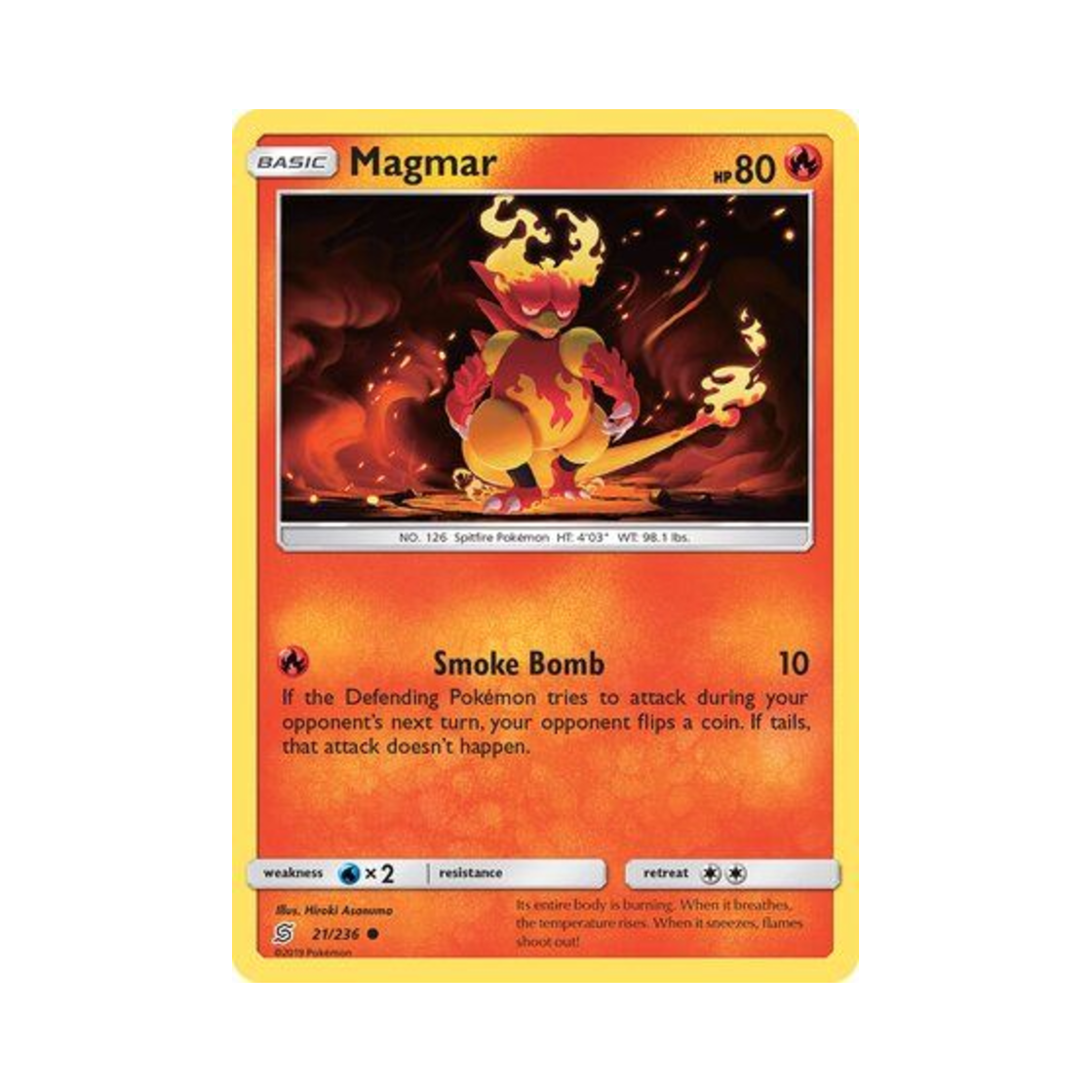 포켓몬 TCG 마그마 C 유니파이드 마인즈 (영문판)(Pokemon TCG Magmar C Unified Minds (English Ver.)) - 1