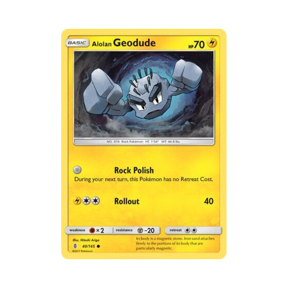 포켓몬 TCG 알로라 꼬마돌 C 가디언스 라이징 (영문판)(Pokemon TCG Alolan Geodude C Guardians Rising (English Ver.))