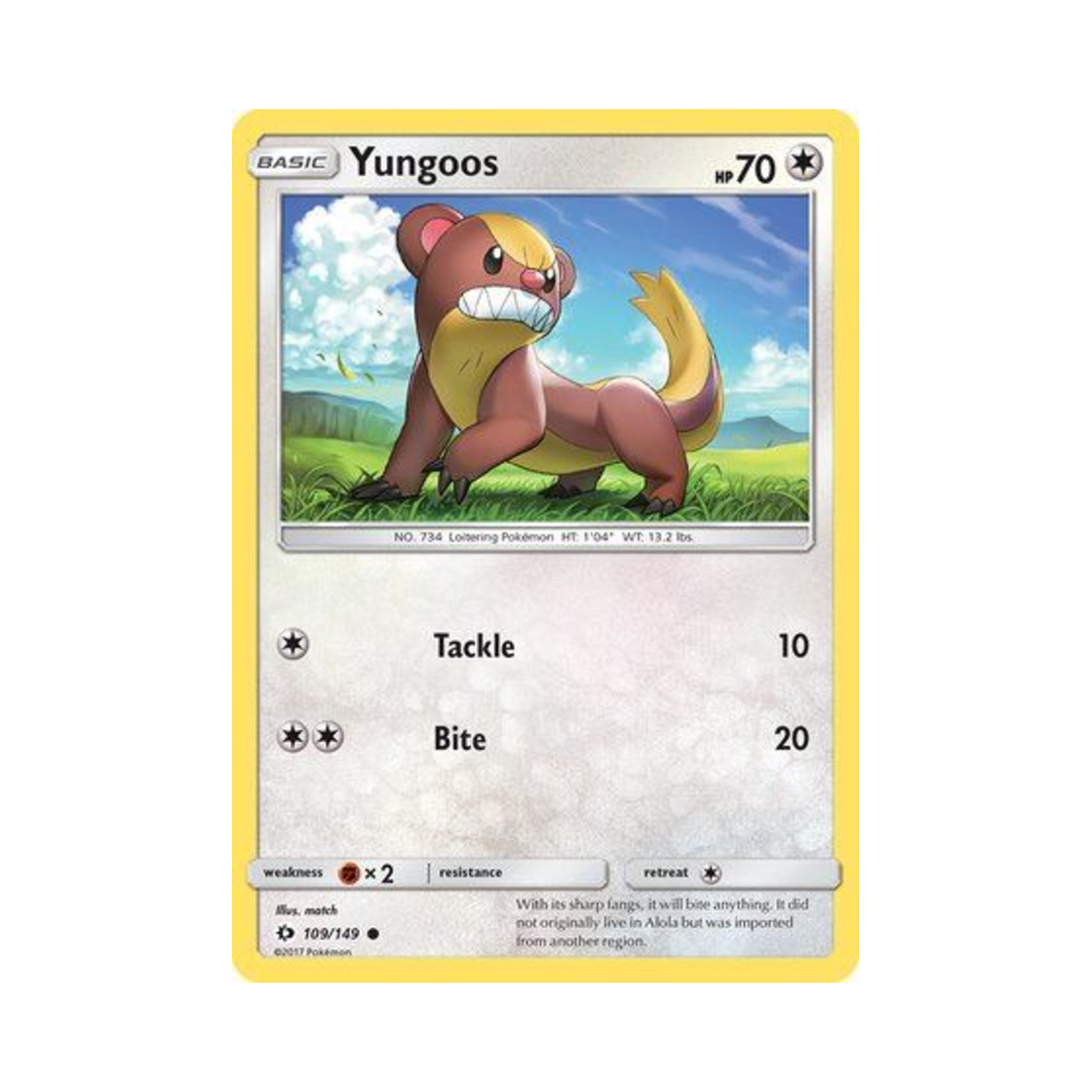 포켓몬 TCG 영구스 C 썬 & 문 (영문판)(Pokemon TCG Yungoos C Sun & Moon (English Ver.)) - 1