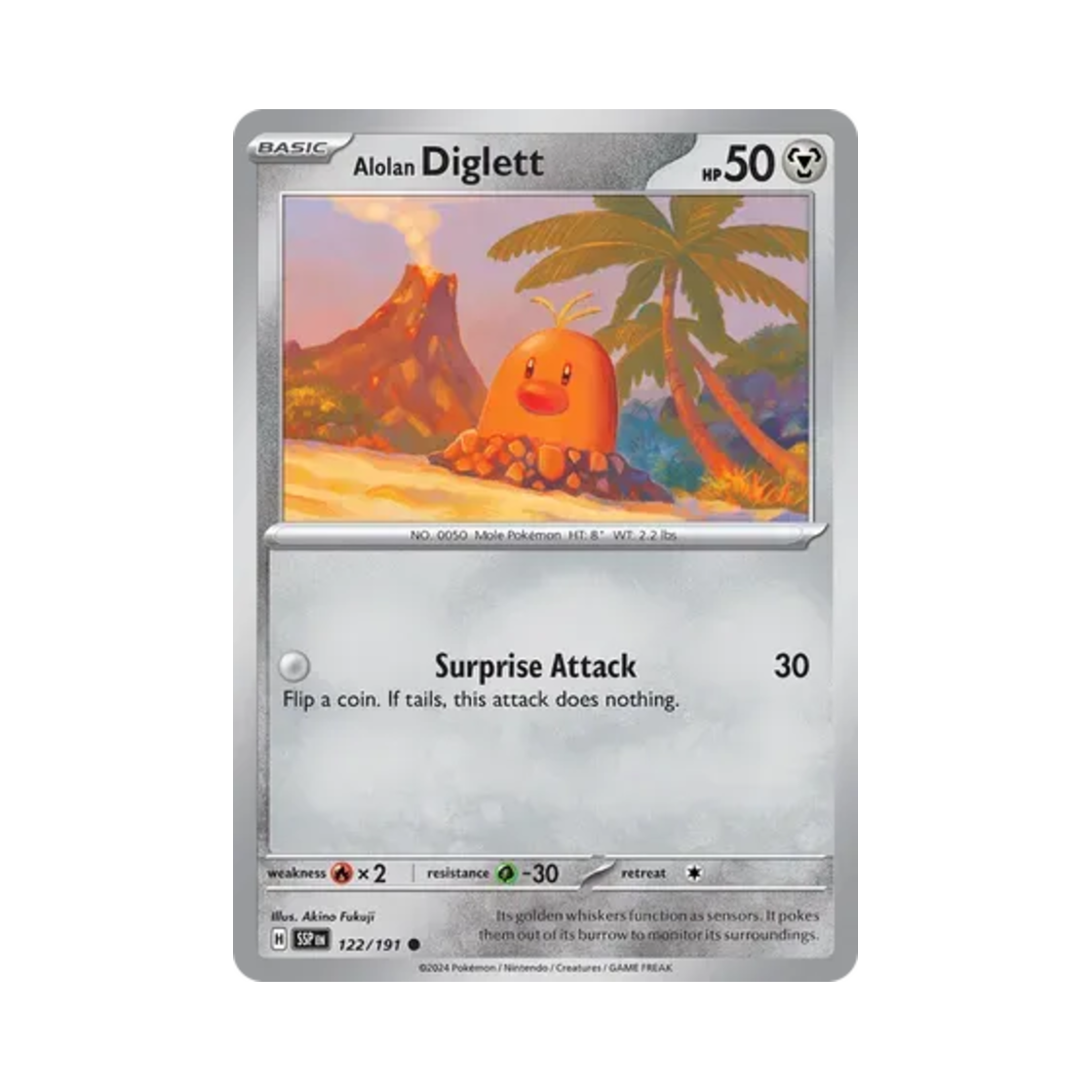포켓몬 TCG 알로라 디그다 C 서징 스파크 (영문판)(Pokemon TCG Alolan Diglett C Surging Sparks (English Ver.)) - 1