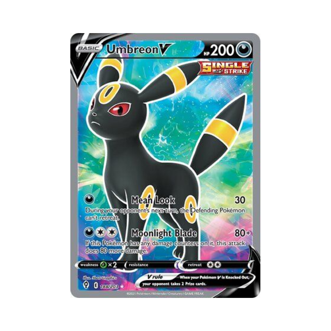 포켓몬 TCG 블래키 V RU 이볼빙 스카이즈 (영문판)(Pokemon TCG Umbreon V RU Evolving Skies (English Ver.)) - 1
