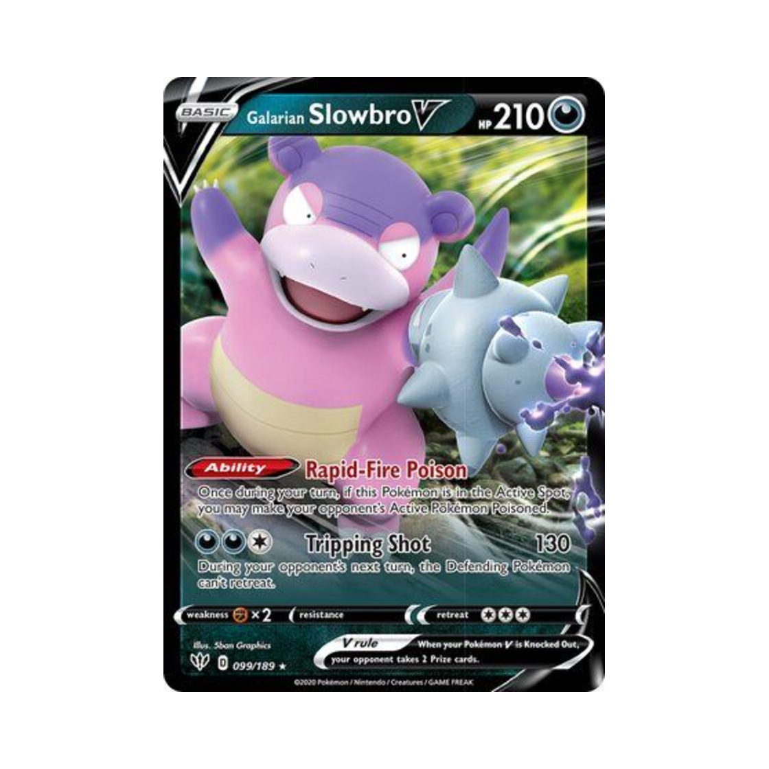 포켓몬 TCG 가라르 야도란 V HRV 다크니스 어블레이즈 (영문판)(Pokemon TCG Galarian Slowbro V HRV Darkness Ablaze (English Ver.)) - 1