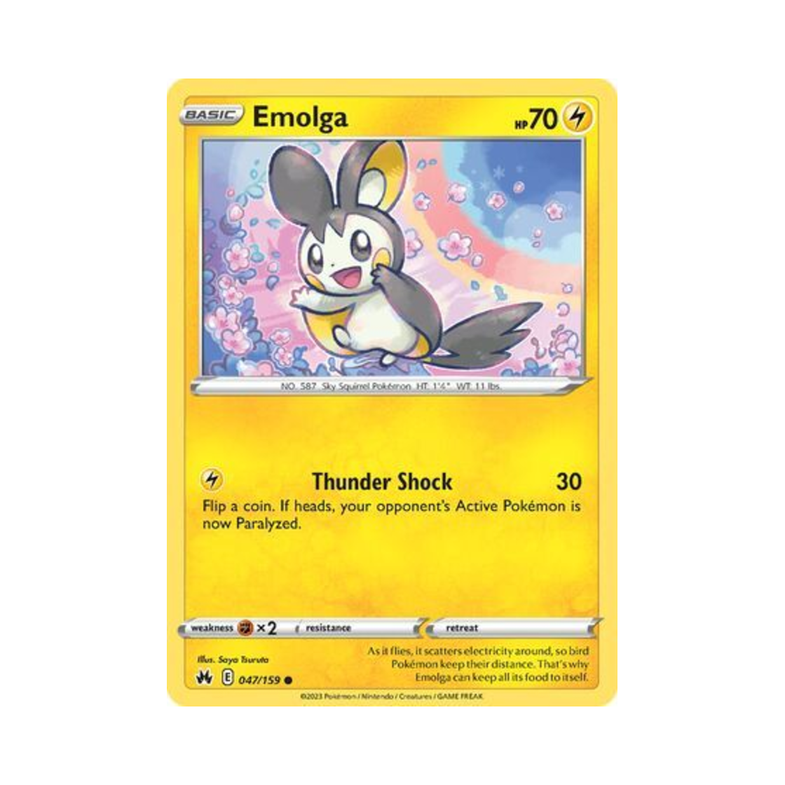 포켓몬 TCG 에몽가 C 크라운 제니스 (영문판)(Pokemon TCG Emolga C Crown Zenith (English Ver.)) - 1