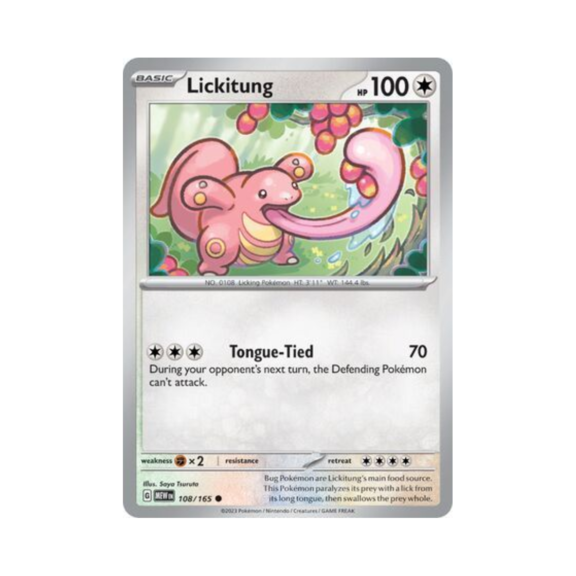 MEW108/165 Pokemon TCG Lickitung C Scarlet & Violet 151 (English Ver.)