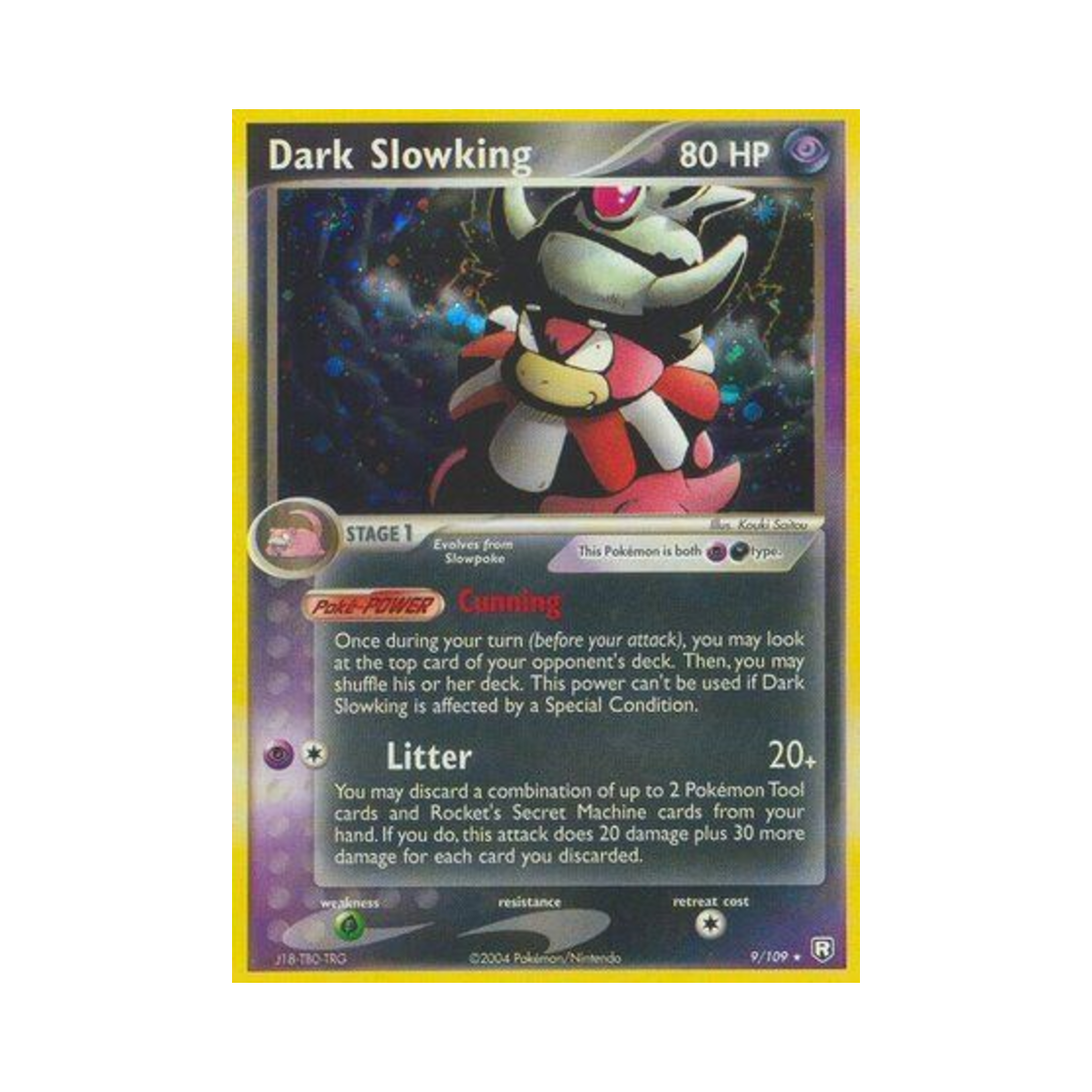 포켓몬 TCG 다크 야도킹 RH EX 로켓단 리턴즈 (영문판)(Pokemon TCG Dark Slowking RH EX Team Rocket Returns (English Ver.))