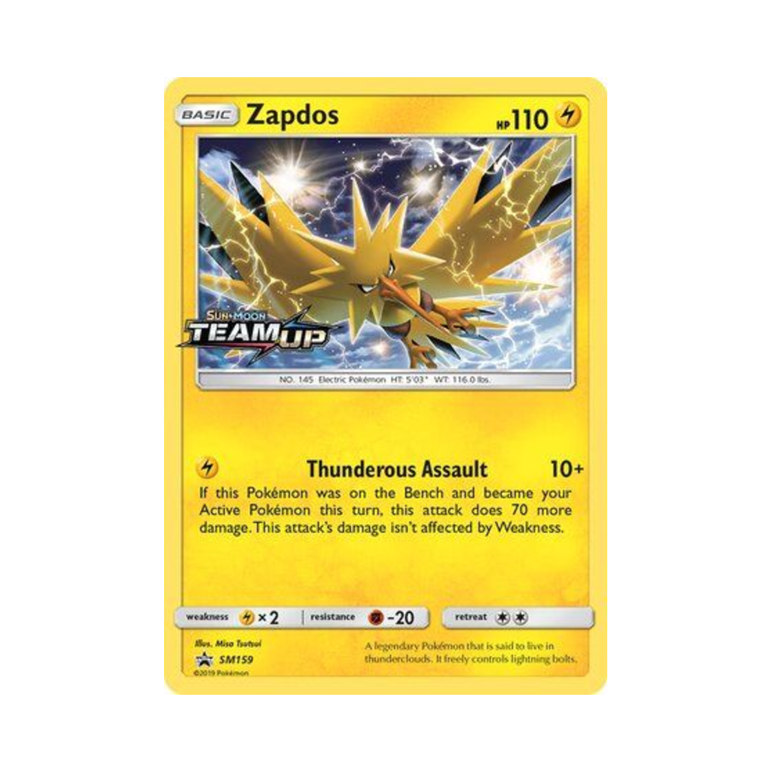 포켓몬 TCG 썬더 P 썬 & 문 프로모카드 (영문판)(Pokemon TCG Zapdos P Sun & Moon Promos (English Ver.)) - 1
