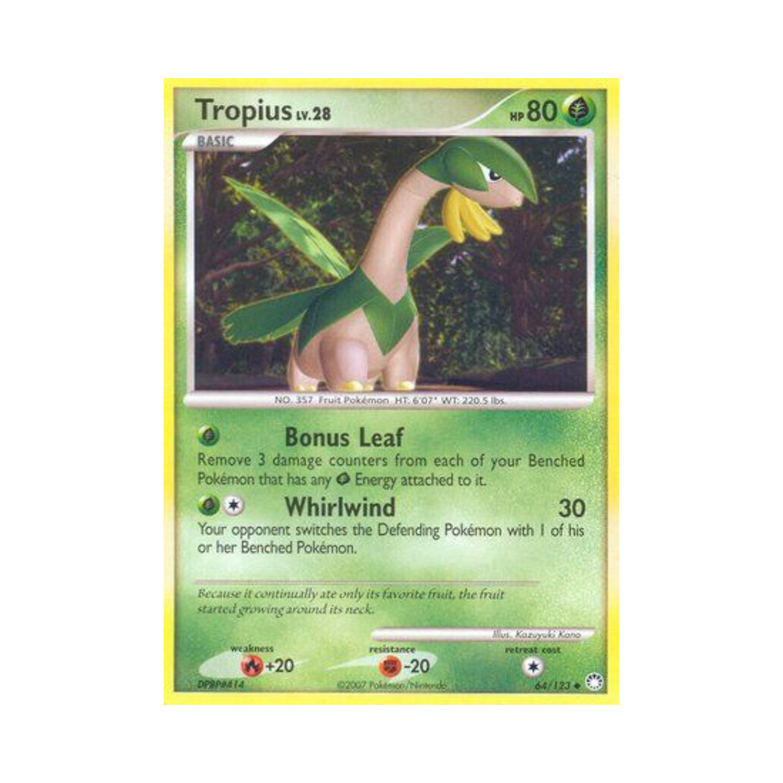포켓몬 TCG 트로피우스 U 미스터리어스 트레져스 (영문판)(Pokemon TCG Tropius U Mysterious Treasures (English Ver.))