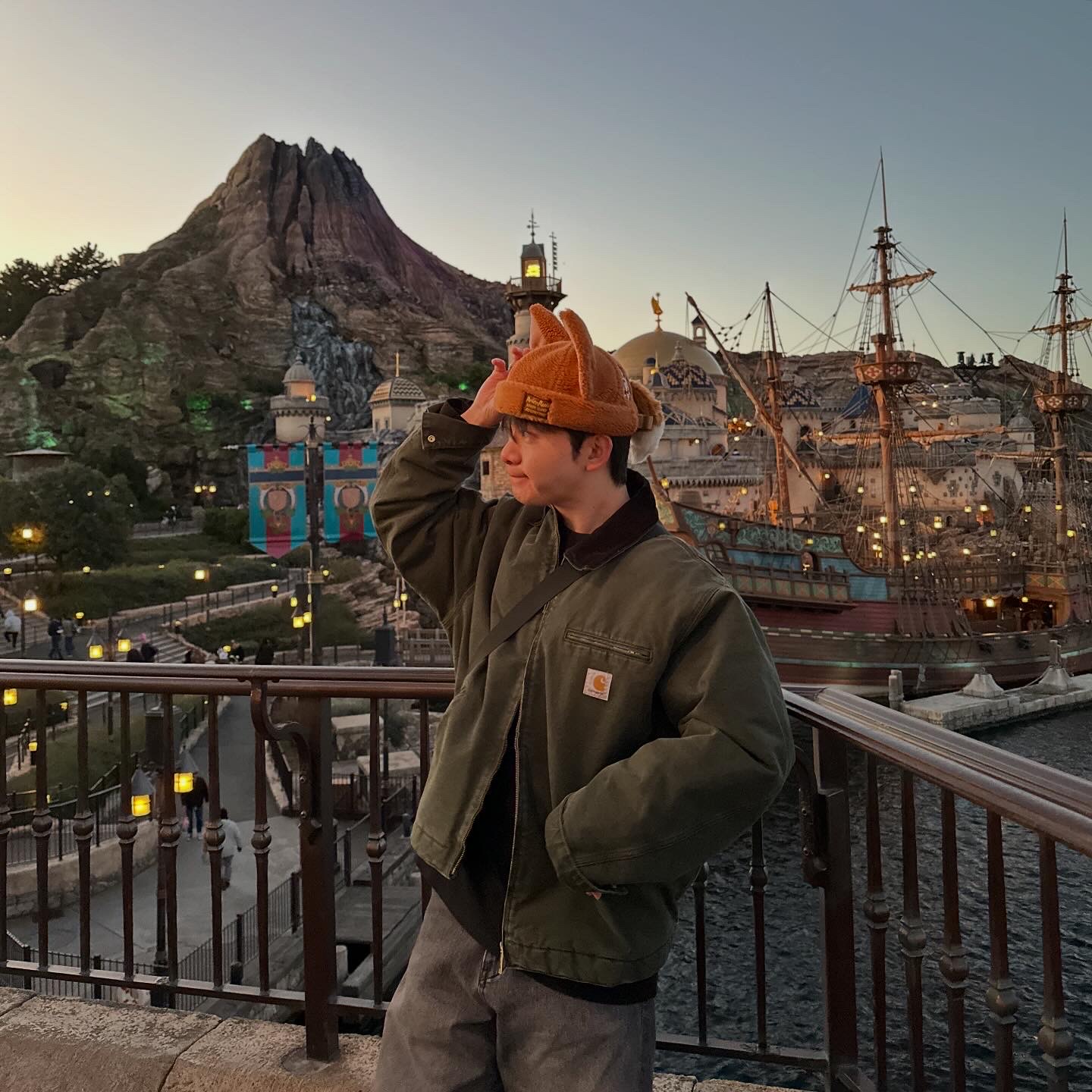 Carhartt WIP OG Detroit Jacket Olive Black Stone Canvas - Winter ์ฐฉ์ฉ ์คํ์ผ - 2
