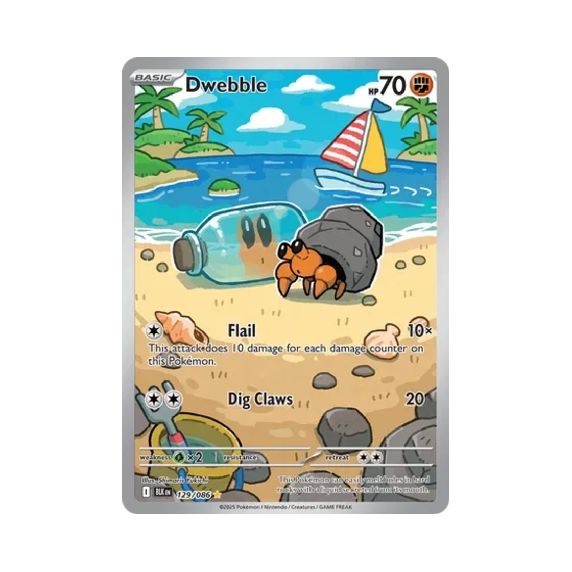 포켓몬 TCG 돌살이 IR 블랙볼트 (영문판)(Pokemon TCG Dwebble IR Black Bolt (English Ver.)) - 1
