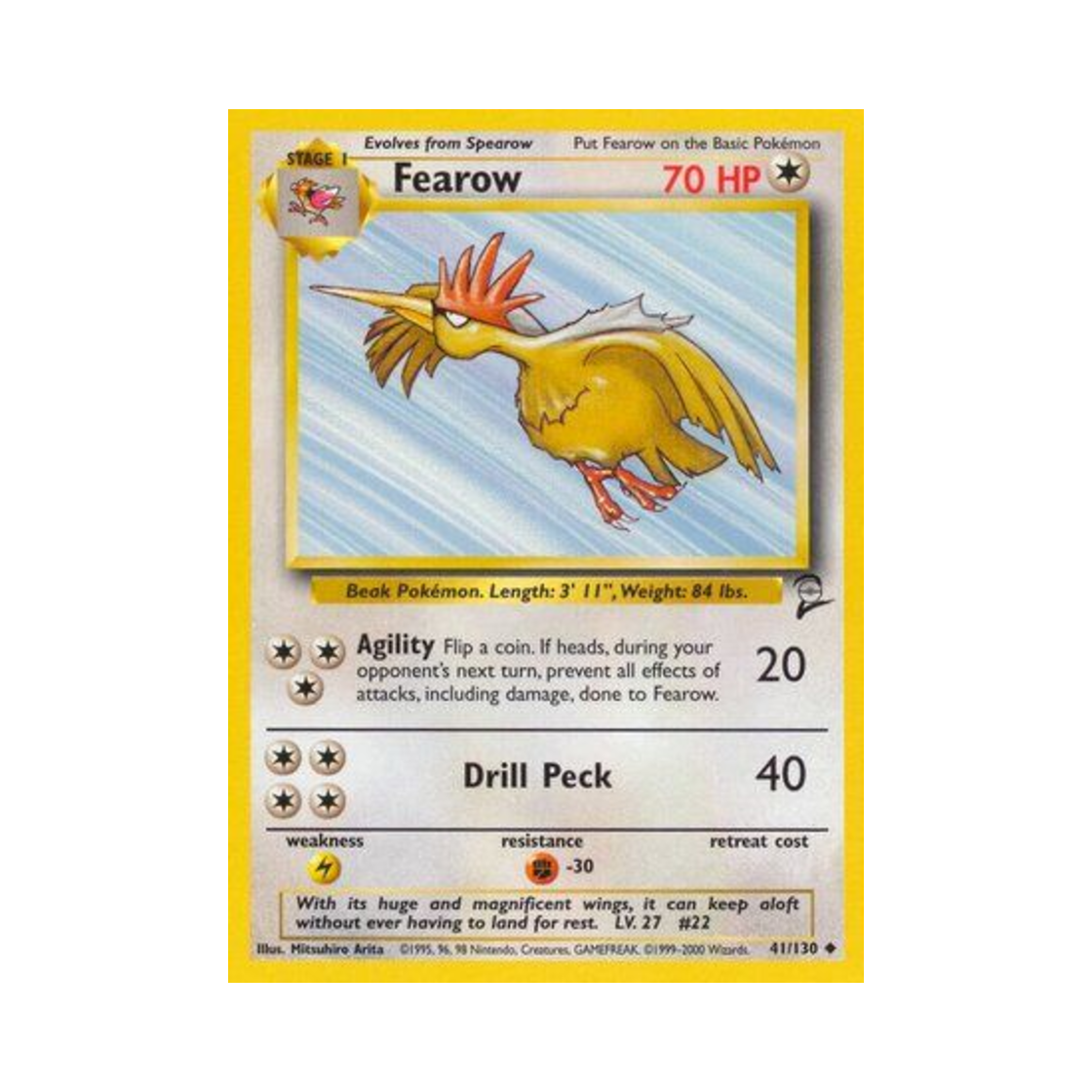포켓몬 TCG 깨비드릴조 U 베이스 세트 2 (영문판)(Pokemon TCG Fearow U Base Set 2 (English Ver.)) - 1