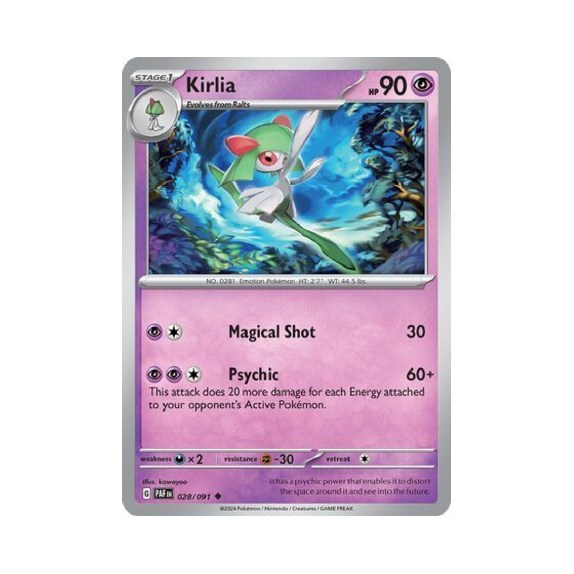 포켓몬 TCG 킬리아 U 팔데아 페이트 (영문판)(Pokemon TCG Kirlia U Paldean Fates (English Ver.)) - 1