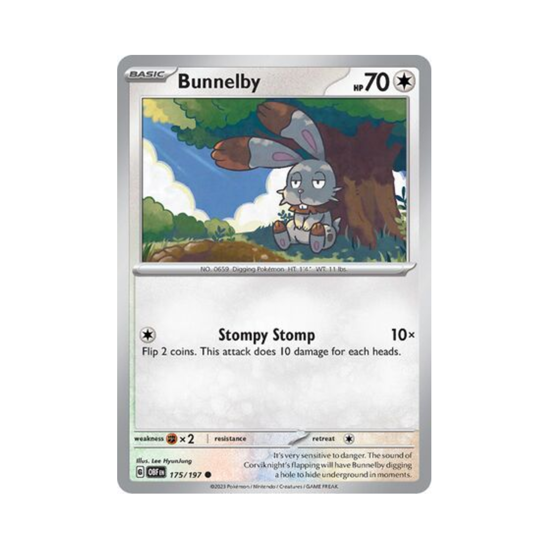 포켓몬 TCG 파르빗 C 옵시디언 플레임즈 (영문판)(Pokemon TCG Bunnelby C Obsidian Flames (English Ver.)) - 1