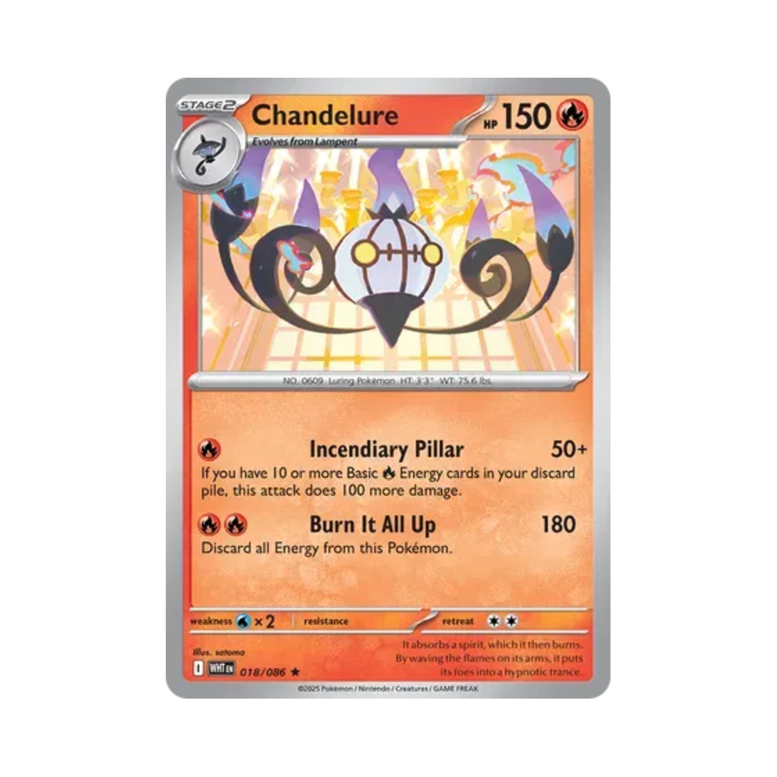 포켓몬 TCG 샹델라 R 화이트플레어 (영문판)(Pokemon TCG Chandelure R White Flare (English Ver.))