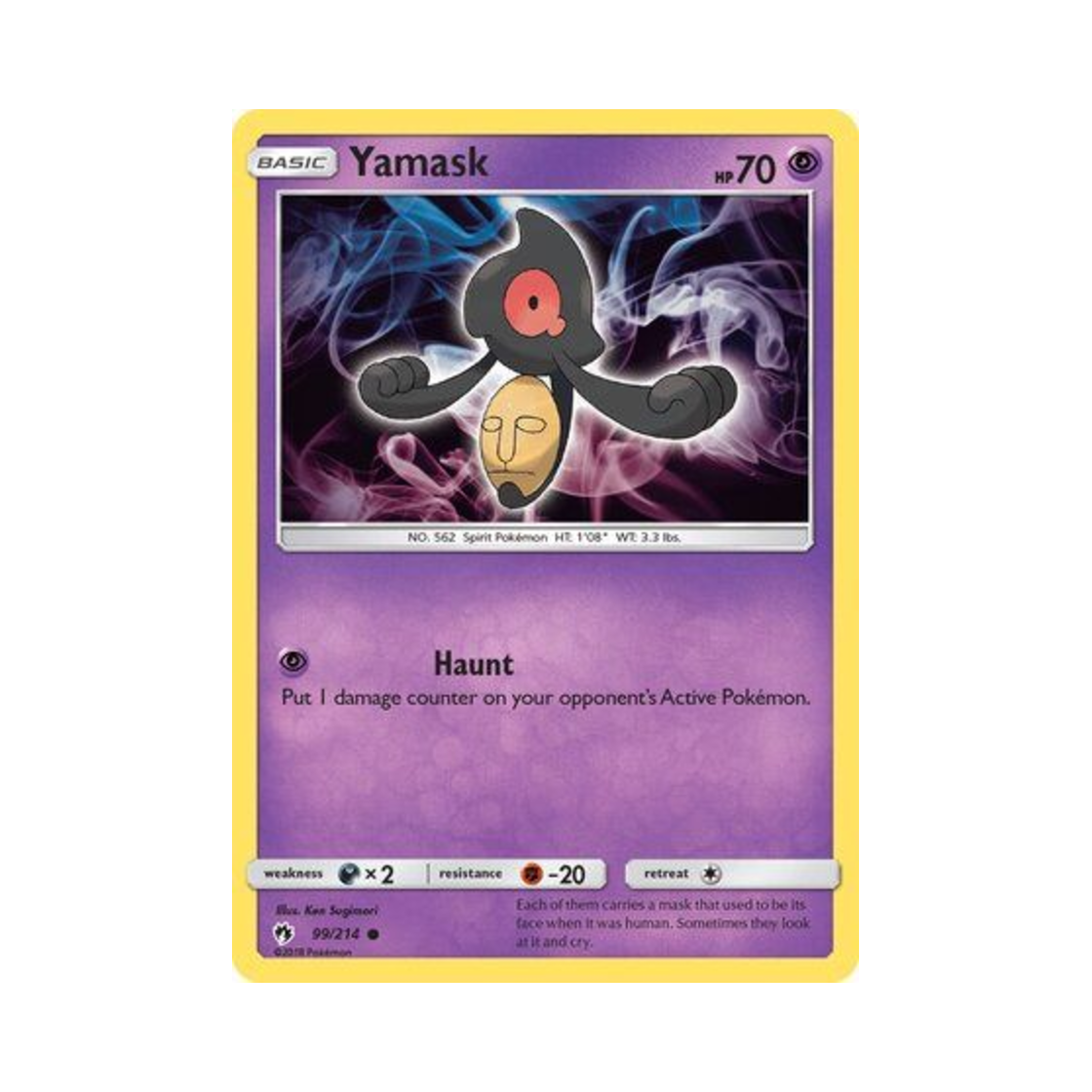 포켓몬 TCG 데스마스 C 로스트 썬더 (영문판)(Pokemon TCG Yamask C Lost Thunder (English Ver.))