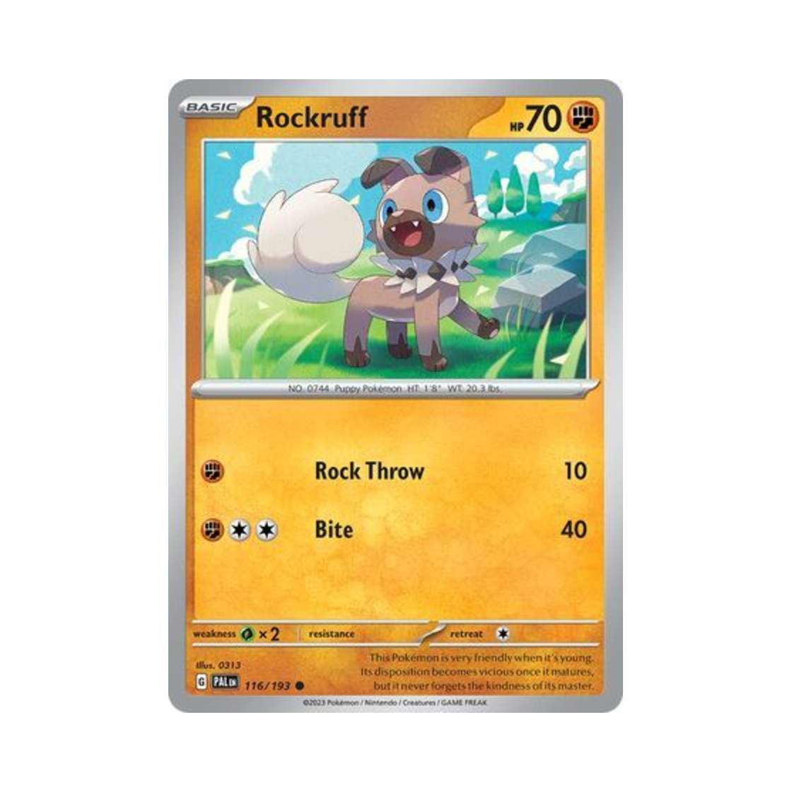 포켓몬 TCG 암멍이 C 팔데아 이볼브드 (영문판)(Pokemon TCG Rockruff C Paldea Evolved (English Ver.)) - 1