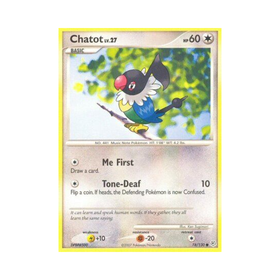 포켓몬 TCG 페라페 C 다이아몬드 & 펄 (영문판)(Pokemon TCG Chatot C Diamond & Pearl (English Ver.))
