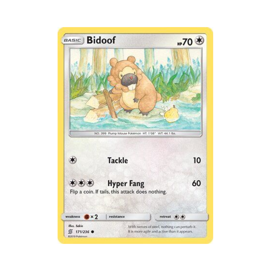 포켓몬 TCG 비버니 C 유니파이드 마인즈 (영문판)(Pokemon TCG Bidoof C Unified Minds (English Ver.)) - 1
