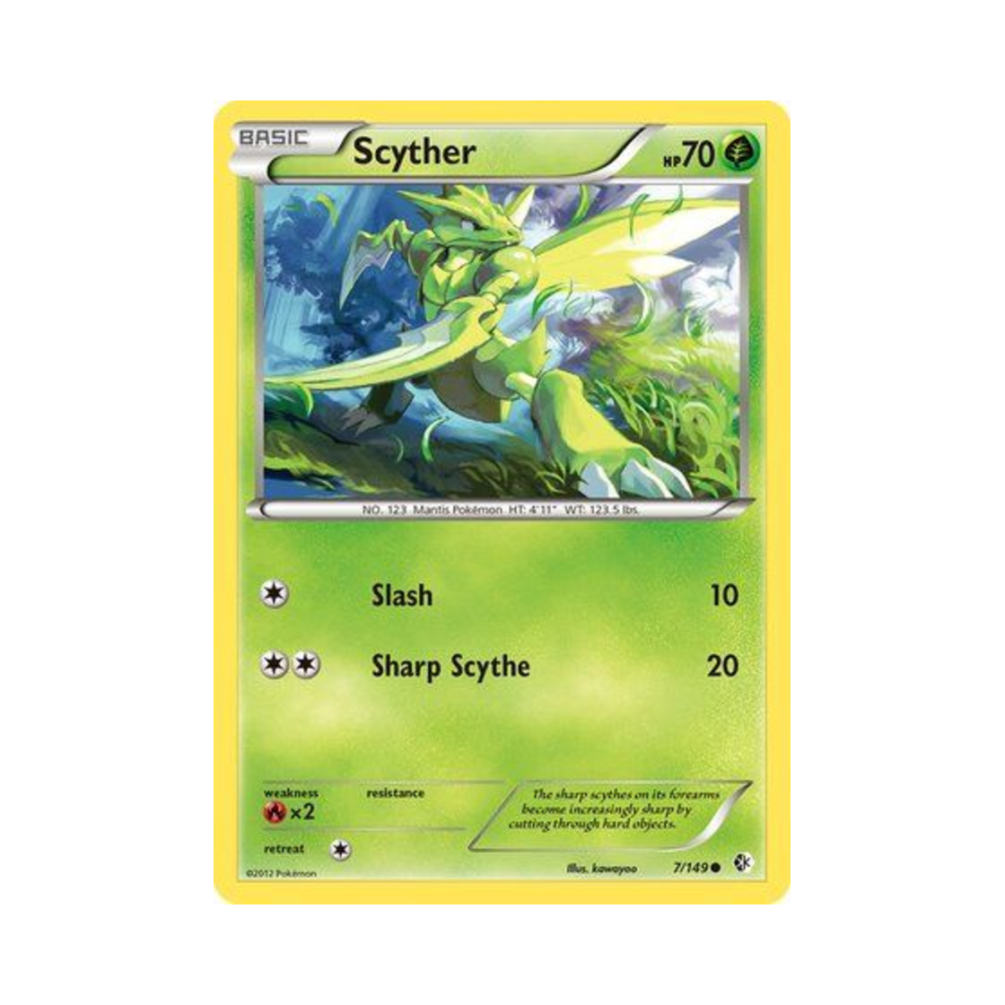포켓몬 TCG 스라크 C 바운더리스 크로스드 (영문판)(Pokemon TCG Scyther C Boundaries Crossed (English Ver.)) - 1