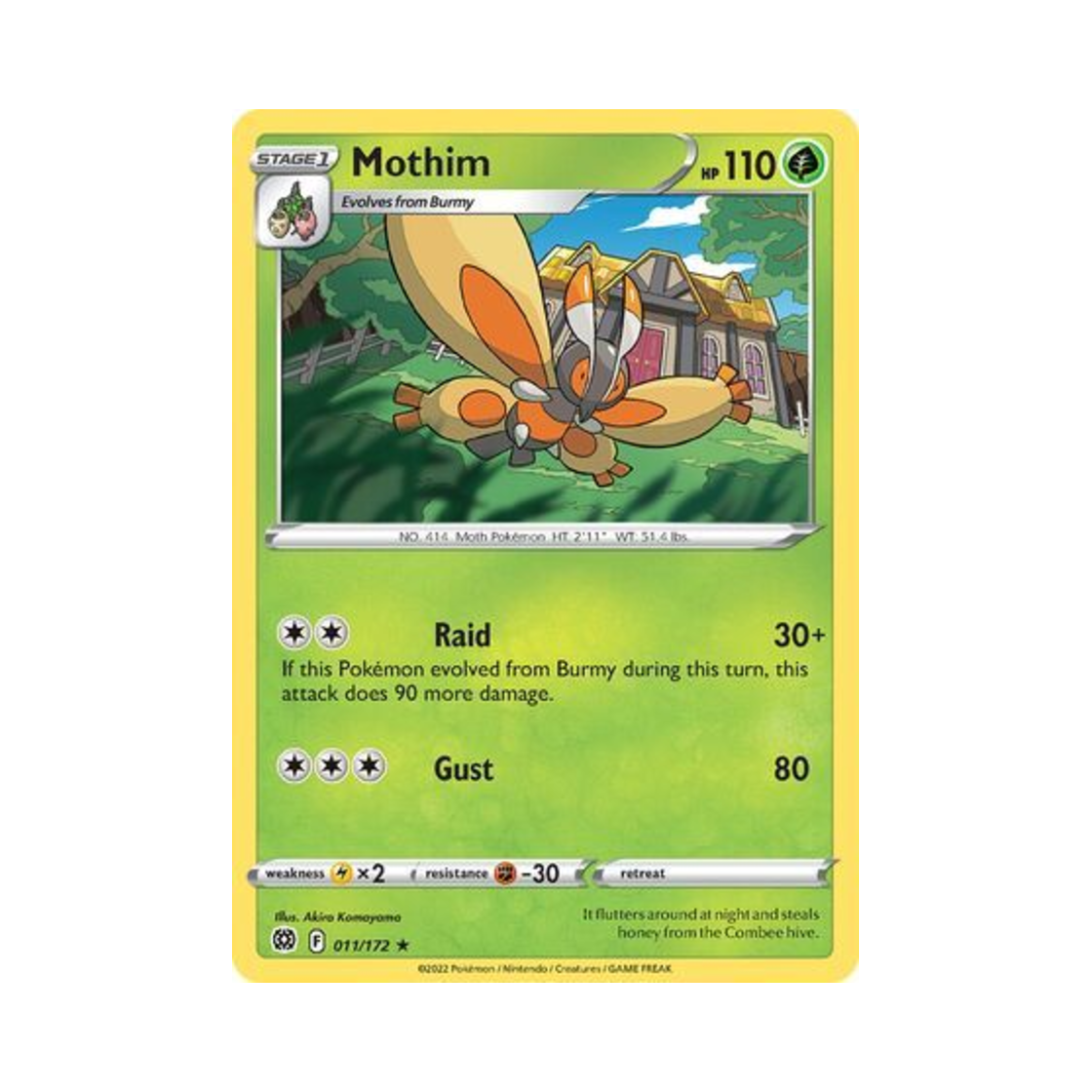 포켓몬 TCG 나메일 R 브릴리언트 스타즈 (영문판)(Pokemon TCG Mothim R Brilliant Stars (English Ver.)) - 1