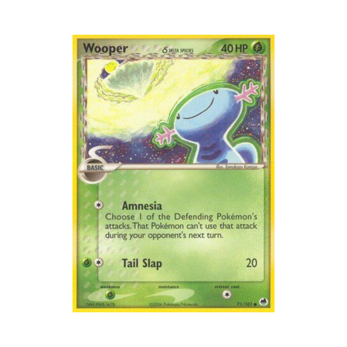 포켓몬 TCG 우파 C EX 드래곤 프론티어스 (영문판)(Pokemon TCG Wooper C EX Dragon Frontiers (English Ver.)) - 1