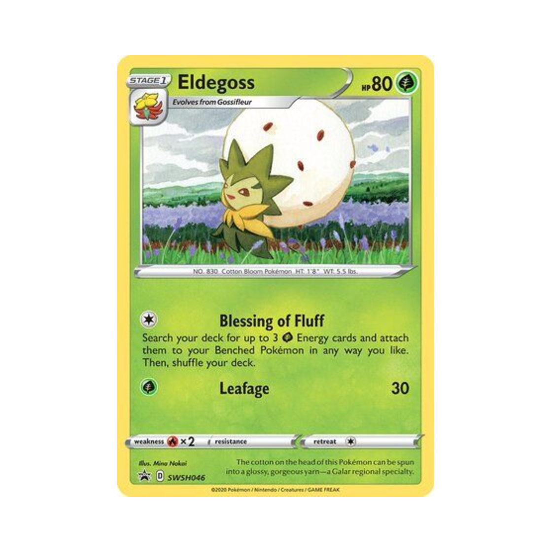 포켓몬 TCG 백솜모카 P 소드 & 실드 프로모카드 (영문판)(Pokemon TCG Eldegoss P Sword & Shield Promos (English Ver.)) - 1