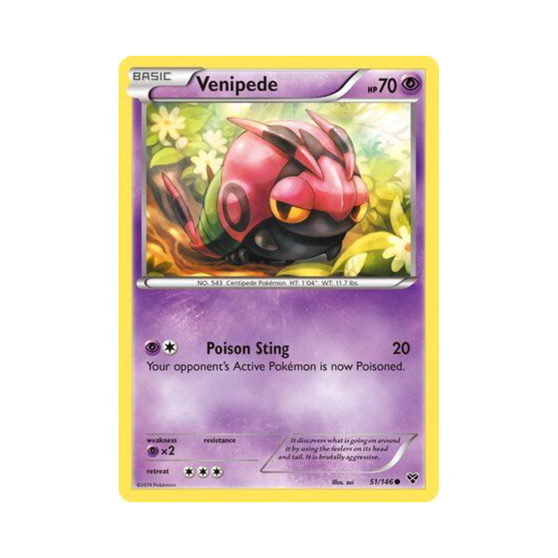 포켓몬 TCG 마디네 C XY (영문판)(Pokemon TCG Venipede C XY (English Ver.)) - 1