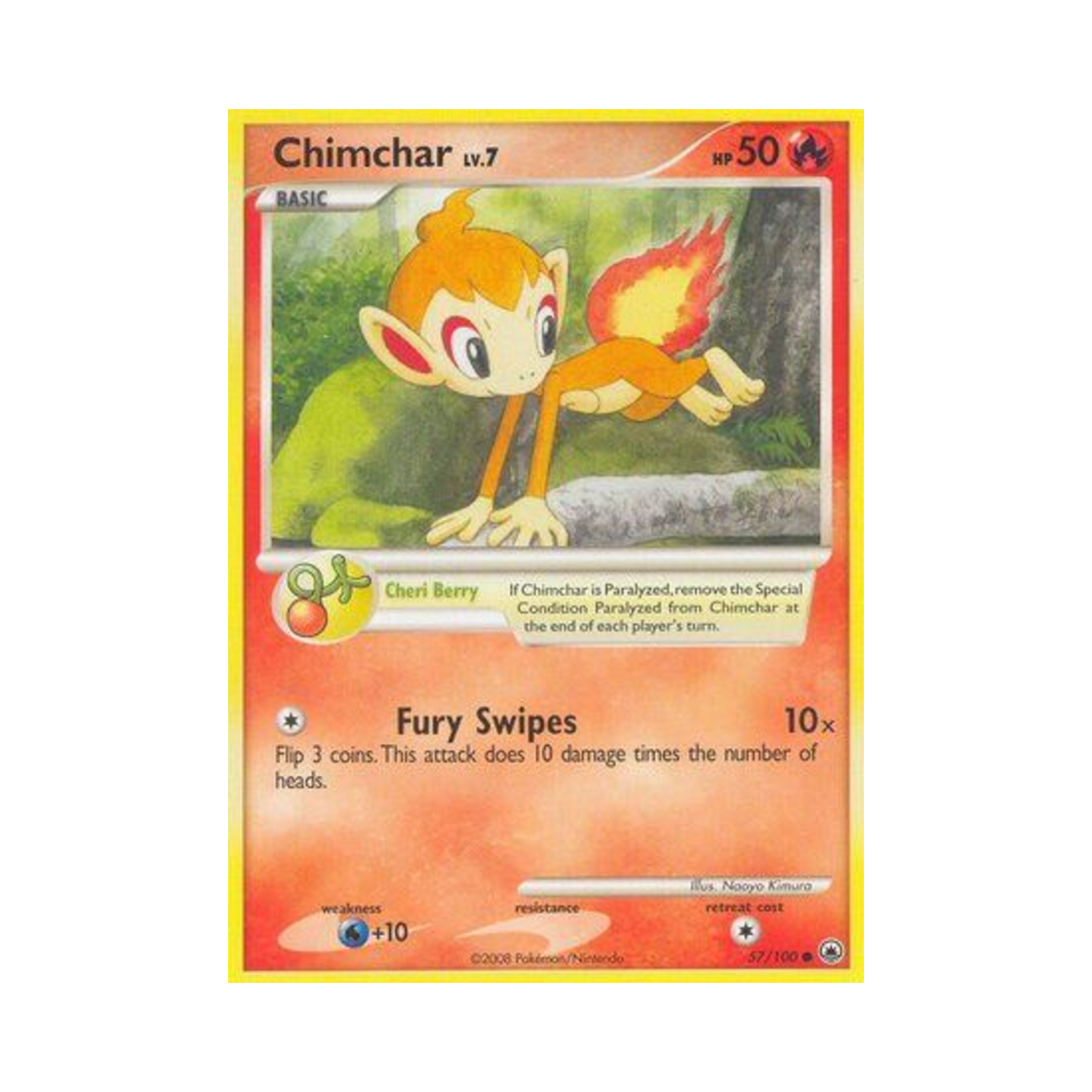 포켓몬 TCG 불꽃숭이 C 마제스티 던 (영문판)(Pokemon TCG Chimchar C Majestic Dawn (English Ver.))