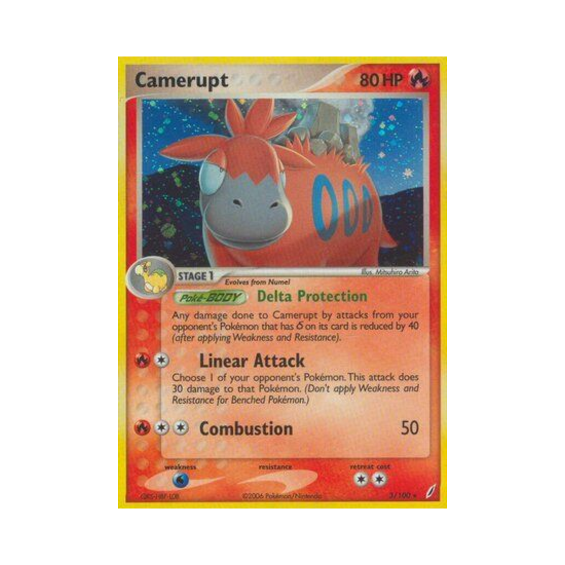 포켓몬 TCG 폭타 RH EX 크리스탈 가디언스 (영문판)(Pokemon TCG Camerupt RH EX Crystal Guardians (English Ver.)) - 1