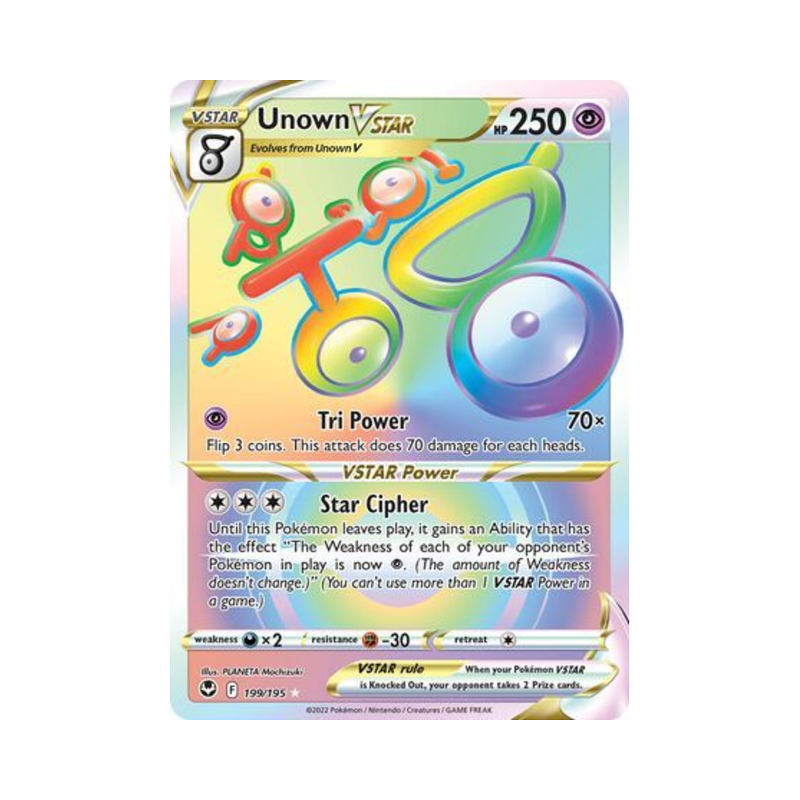 포켓몬 TCG 안농 VSTAR RR 실버 템페스트 (영문판)(Pokemon TCG Unown VSTAR RR Silver Tempest (English Ver.)) - 1