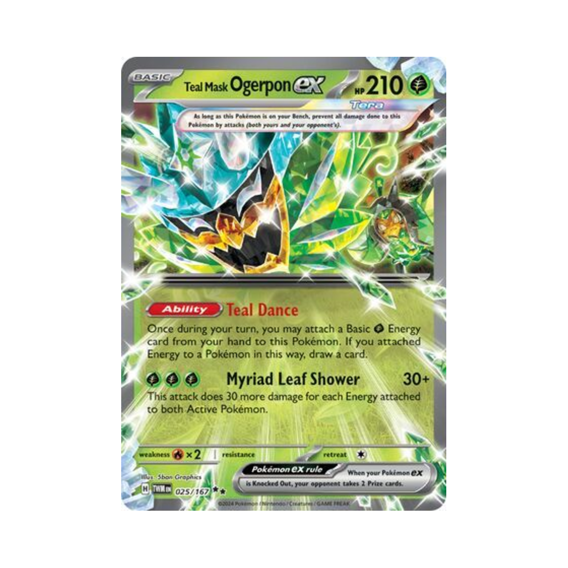 포켓몬 TCG 오거폰 벽록의 가면 ex DR 트와일라잇 마스커레이드 (영문판)(Pokemon TCG Teal Mask Ogerpon ex DR Twilight Masquerade (English Ver.)) - 1