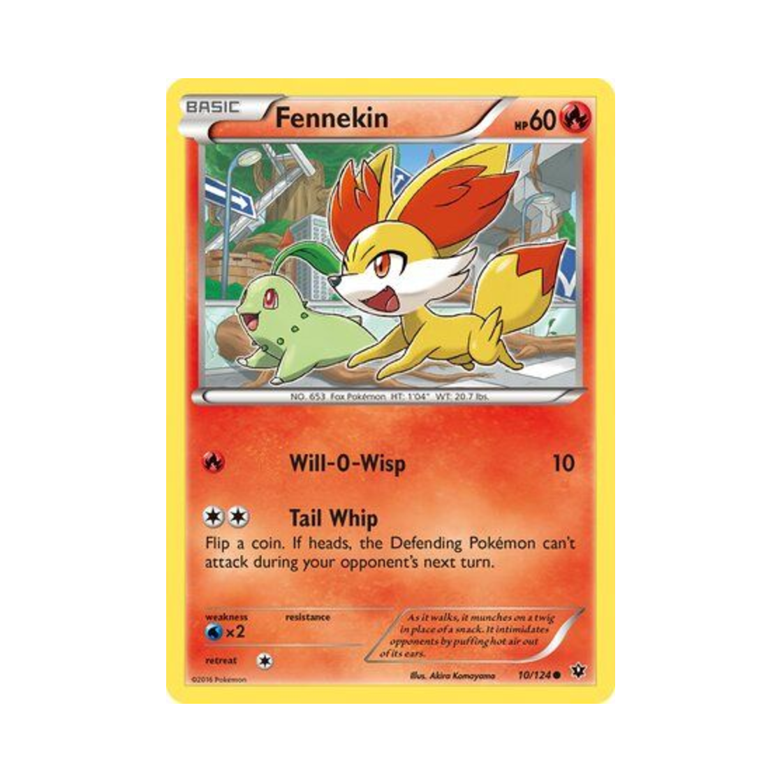 포켓몬 TCG 푸호꼬 C 페이츠 컬라이드 (영문판)(Pokemon TCG Fennekin C Fates Collide (English Ver.))