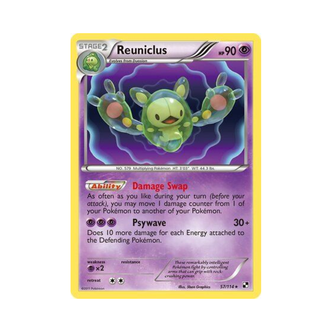 포켓몬 TCG 란쿨루스 RH 블랙 & 화이트 (영문판)(Pokemon TCG Reuniclus RH Black & White (English Ver.)) - 1
