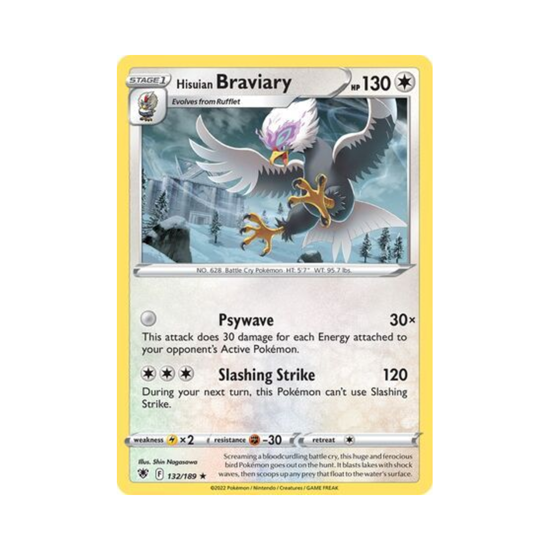 포켓몬 TCG 히스이 워글 R 아스트랄 레디안스 (영문판)(Pokemon TCG Hisuian Braviary R Astral Radiance (English Ver.)) - 1