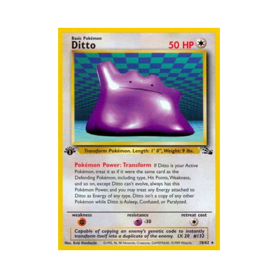 포켓몬 TCG 메타몽 R 포실 (영문판)(Pokemon TCG Ditto R Fossil (English Ver.))